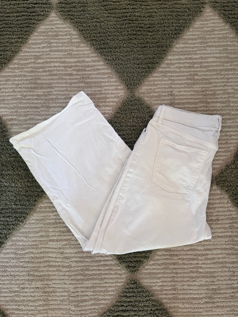 Banana Republic White Wide Leg Cropped Jeans